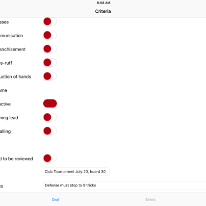 Enter title, notes and set criteria to save