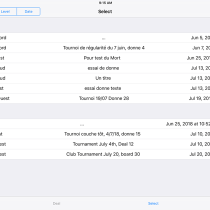 Select, delete a board