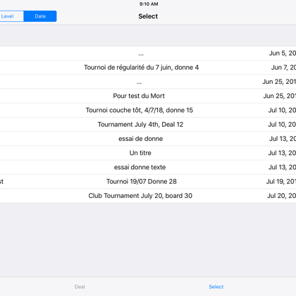 Select, view by date