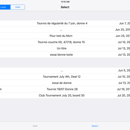 Select, view by level
