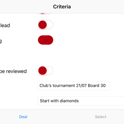 Criteria to save a board