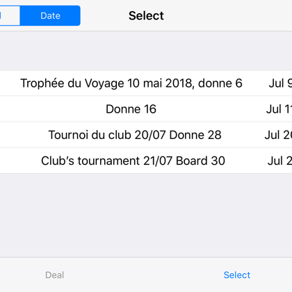Select, view by date