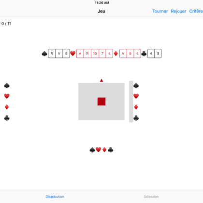 Ecran Jeu à l'entame