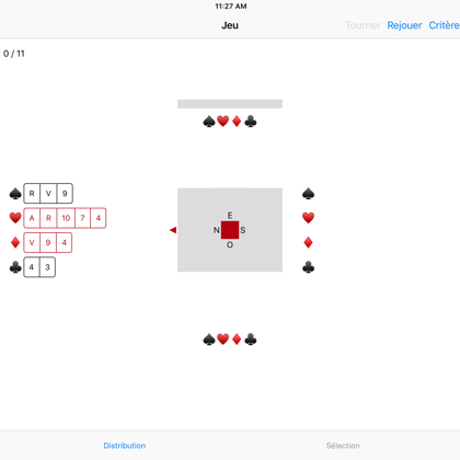 Rotation des mains pour avoir le Mort en haut